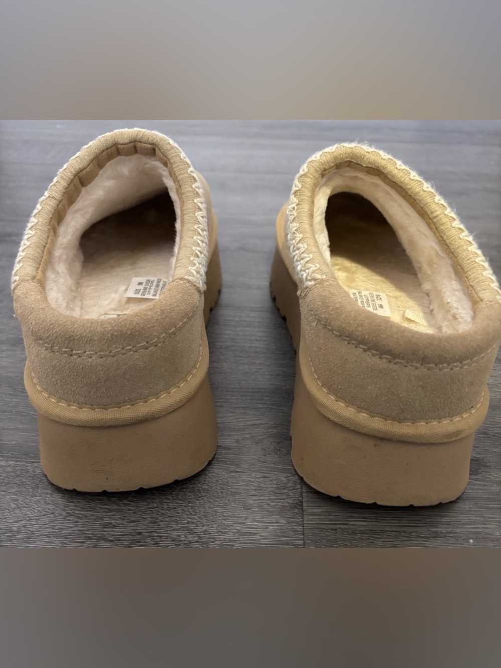 Women’s Cozy Slip-On Suede Mules in Tan - Picture 2 of 6